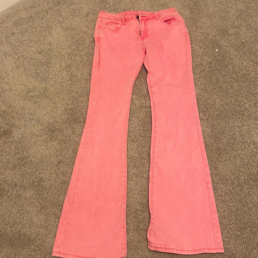Zara low rise pink jeans
